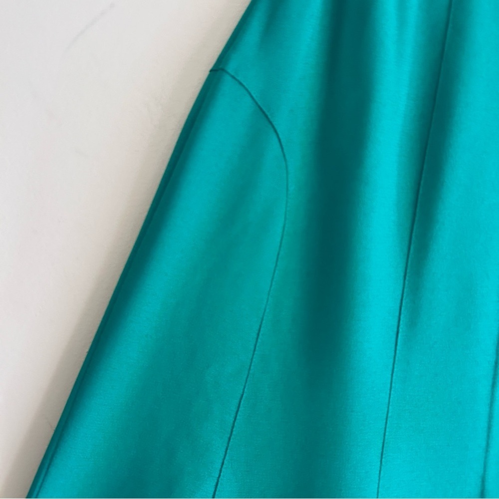 Vintage Sunlai Kelly Green A-Line Midi Skirt Women's Size Small - Picture 3 of 15
